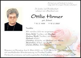 Ottilie is a unique surname too for both adults and children. Traueranzeigen Von Ottilie Hirmer Mittelbayerische Trauer