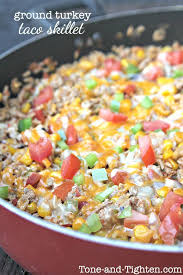 Ground Turkey Taco Skillet With Rice Recipe Ground Turkey Recipes Healthy Ground Turkey Recipes Healthy Ground Turkey
