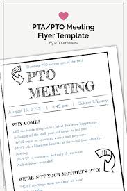Pto Meeting Invitation Flyer And Poster Template In 2020 Pto Meeting Pto Invitation Flyer