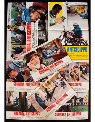 fotobuste SQUADRA ANTISCIPPO tomas milian jack palance moto honda corbucci  F282
