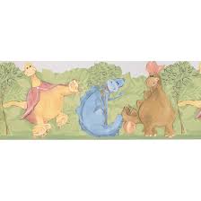 Retroart Friendly Dinosaur Kids Baby 15 X 9 25 Wallpaper Border Wayfair
