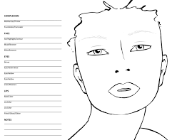 10 Blank Face Chart Templates Male Face Charts And Female