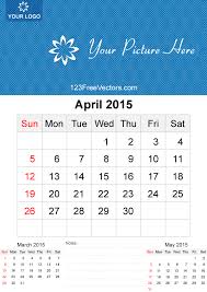 April 2015 Calendar Template Vector Free Calendar Template Free Calendar Template Happy New Year Vector