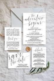 Elegant And Simple Wedding Invitation Suite With Script And Calligrap Diy Printable Wedding Invitations Simple Wedding Invitations Script Wedding Invitations