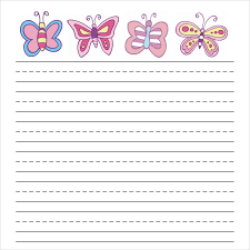 There are thick lines at the top and bottom, with a dashed line in the center. Free 6 Printable Writing Paper Templates In Pdf Ms Word