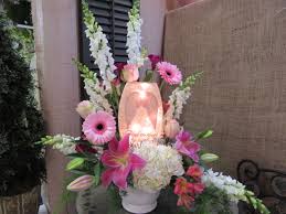 Sympathy flowers with keepsake vase. Lighted Memorial Tribute By Haehn Florist Greenhouses