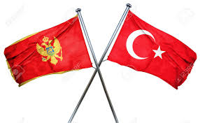 Die flagge montenegros ist rot, mit dem wappen in der mitte und goldenen rändern. Montenegro Flagge Mit Turkei Flagge Kombiniert Lizenzfreie Fotos Bilder Und Stock Fotografie Image 56723190