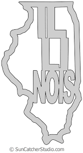 Free illinois map outline free png stock. Illinois Map Outline Printable State Shape Stencil Pattern Scroll Saw Patterns Free Scroll Saw Patterns Scroll Saw