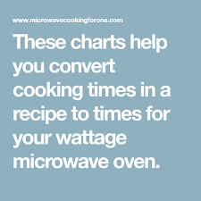 these charts help you convert cooking times in a recipe to