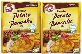 Repeat with the remaining mix, spacing the pancakes about 2 inches apart. Panni Bavarian Potato Pancake Mix 6 63oz Box Pack Of 3 Check This Awesome Image Baking Mixes Baking Ingredients Pancake Recipe Easy