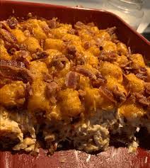 Spoon mixture into prepared pan. Chicken Bacon Ranch Tater Tot Casserole Just Cook Well