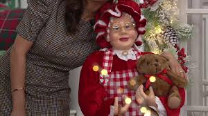 Merry santa claus with the sack of gifts on a background winter. 4 Oversized Santa Or Mrs Claus Figure By Valerie On Qvc Youtube