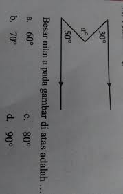 Perhatikan angka pada tabel berikut. 14 Perhatikan Gambar Berikut Besar Nilai A Pada Gambar Di Atas Adalah A 60 C 80 B 70 D Brainly Co Id