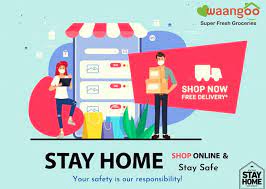 Enjoy The Safe Shopping With Waangoo Now You Can Shop Online On Our Website App Stay Safe Stay Healt How To Stay Healthy Grocery Online Grocery Staples