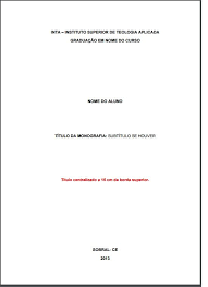 Capa De Trabalho Normas Da Abnt Regras Abnt Atualizadas 2016 Regras Abnt Normas Abnt Monografia