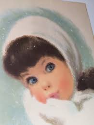 Vintage Set Of 4 Northern Paper Mills 11x14 Tissue Girls Prints Francis Hook