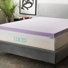 Lucid 3 Inch Lavender Memory Foam Mattress Topper Lucidmattress Com
