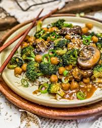 General Tso S Broccoli Mushroom Stir Fry Monkey And Me Kitchen Adventures Whole Food Recipes Mushroom Stir Fry Dinner Recipes