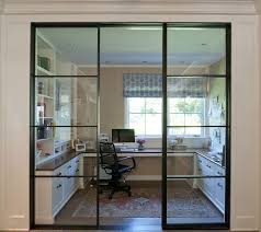 Glass doors with metal handles. Interior Design Ideas Home Bunch An Interior Design Luxury Homes Blog Home Office Design Home Office Decor House Interior