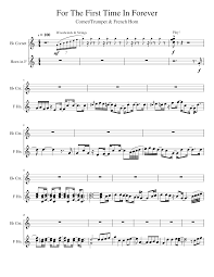 Cs rd s horn in f sheet music preview page 1. For The First Time In Forever Sheet Music For French Horn Cornet Brass Duet Musescore Com