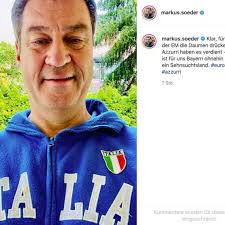 Markus Soder Zeigt Sich Als Italien Fan Ein Detail Sorgt Fur Witze Stern De