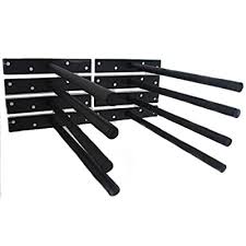 Take your first heavy duty bracket, and place its mounting hole over the plastic anchor. Buy 8 Pcs 10 Heavy Duty Black Floating Shelf Bracket Solid Steel Blind Shelf Supports Hidden Brackets For Floating Wood Shelves Concealed Blind Shelf Support Screws And Wall Plugs