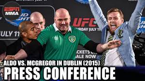 Highlights of Jose Aldo vs. Conor McGregor Press Conference from Dublin,  Ireland [2015]