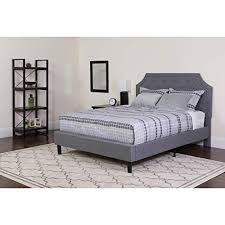 Mellow rocky base c 14inch platform bed heavy duty steel. Flash Furniture Brighton Queen Size Tufted Upholstered Platform Bed In Light Gray Fabric With Memory Foam Mattress From Flash Furniture Accuweather Shop