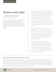 Romeo And Juliet Character Analysis Lesson Plan Owl Eyes