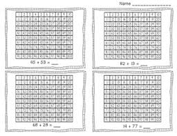Adding Two Digit Numbers On A Hundreds Chart