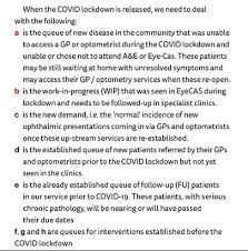 Designing ophthalmology services Part 3: How do we address the queues  post‑COVID-19?