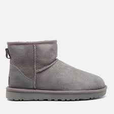 Ugg Womens Classic Mini Ii Sheepskin Boots Grey