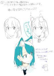 斜めの角度でも安心 パーツから描く バランスの良い顔の描き方 お絵かき図鑑 アニメスケッチ 顔 描き方 絵 目