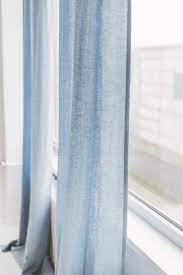 55 140 Cm Wide Light Blue Linen Curtain Blue Linen Etsy Linen Curtains Curtains Panel Curtains