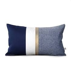 Shop malik cream \u0026 navy hand. Metallic Gold Stripe Pillow Cover In Navy And By Jillianrenedecor Nautical Pillows Pillows Stripe Pillow