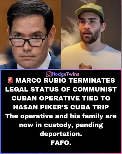Bloomberg Law reports that federal agents detained Carlos Antonio Lloga Dominguez, a Cuban national accused by the State Department of working with what they say is a Cuban government-linked group in the