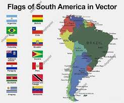 South america includes 12 sovereign states. Flags Of South America South America Map South America Flag South American Flags