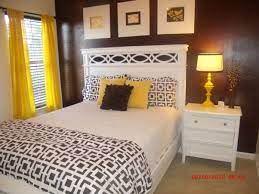 Not only does color contribute the overall design of the room, it also affects your mood and emotions. Guest Room Yellow And Brown Black Walls Bedroom Brown Rooms Yellow Gray Room