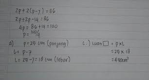 Suatu Kolam Ikan Berbentuk Persegi Panjang Kolam Tersebut Memiliki Lebar 7 Kurangnya Dari Brainly Co Id