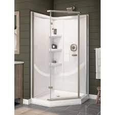 For instance, if the corner to the left of the shower nozzle is most convenient for you, then that. Shower Stalls Kits Showers The Home Depot