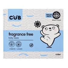 Cub Fragrance Free 480 Baby Wipes 6x80 Pack Coles Online