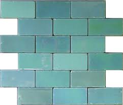 1 bruynzeel bolton crunched glass aqua verde zeegroen per mat muurtegels keukens tegels
