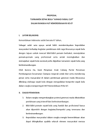 Proposal turnamen sepak bola doc. Proposal Turnamen Sepak Bola Pac Ciampea