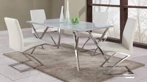 high end rectangular glass top leather