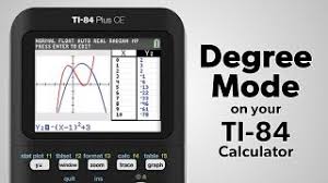 Many calculators have degree, radian, and grad modes (360° = 2 p rad = 400 grad). Ti 84 Plus How To Enter Degree Mode Youtube