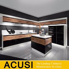 White and a rich, dark gray are my favorite colors to use in a kitchen. China High End Wood Veneer And Gloss Black Color Paint Kitchen Cabinet Acs2 L237 China Kitchen Cabinets Kitchen Furniture