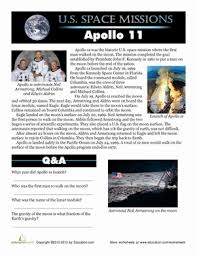 Apollo 11 was the spaceflight that first landed on the moon and allowed niel armstrong to be the first man to step on the surface of the moon. Apollo 11 Worksheet Education Com
