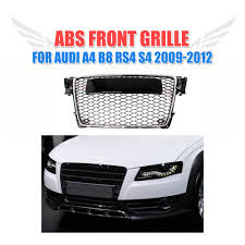 Abs Chrome Frame Front Grille Black Honeycomb Grill Fit For Audi A4 B8 S4 2009 2012 Rs4 Style Bumper Grill Car Styling Audi A4 Audi Chrome Frame