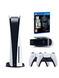سونى بلايستيشن 5 standard edition كاميرا hd بلايستيشن 5 سى دى لعبة the last of us part 2 مع ذراع تحكم لاسلكىl توبى مصر