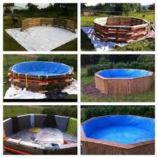 Grosser Swimmingpool Mit Paletten Gebaut Schritt Fur Schritt Diy Pool Ideen Paletten Pool Diy Schwimmbad